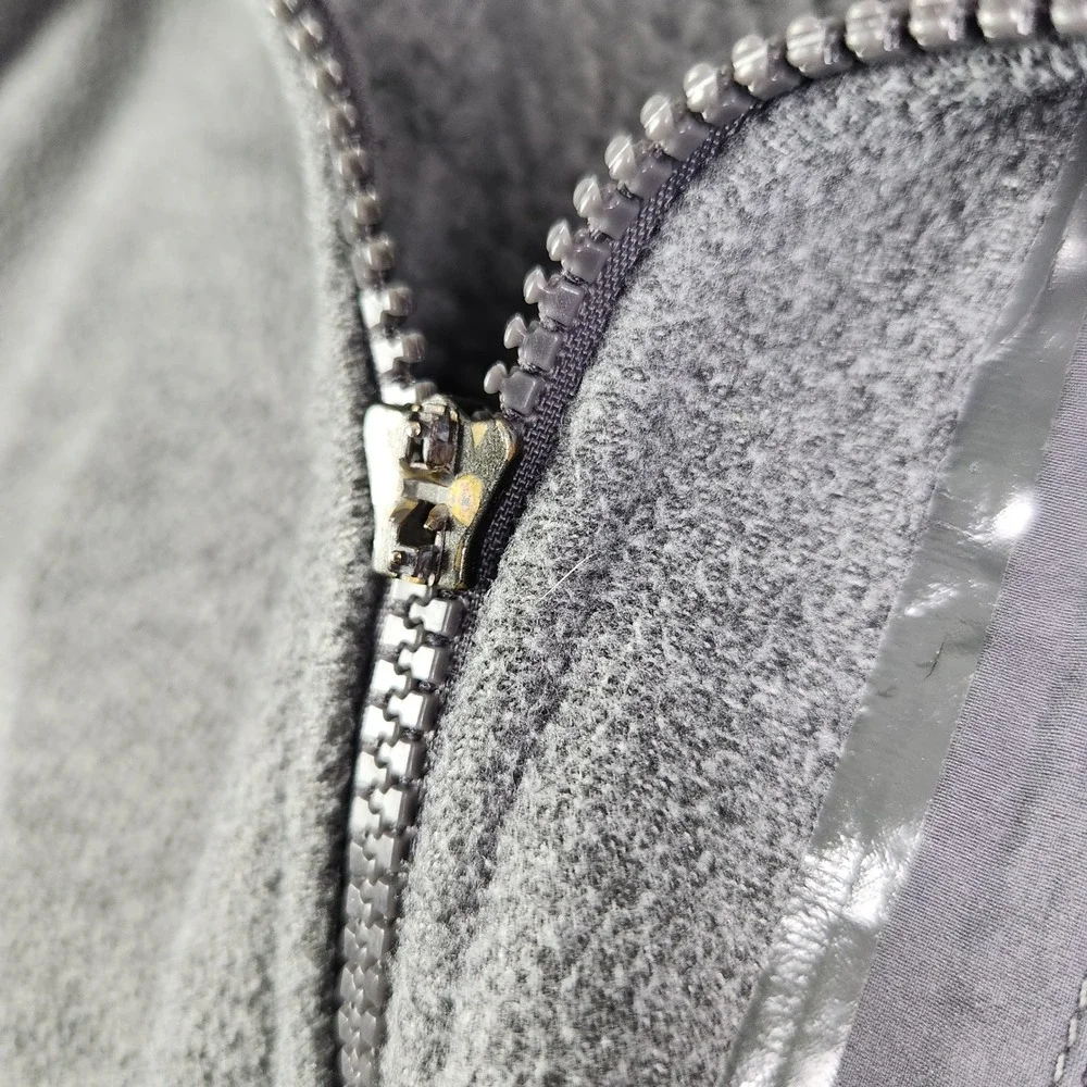 The North Face Fleece Hoodie Mens Medium Gray Sherpa Lined Activewear Full‎ Zip